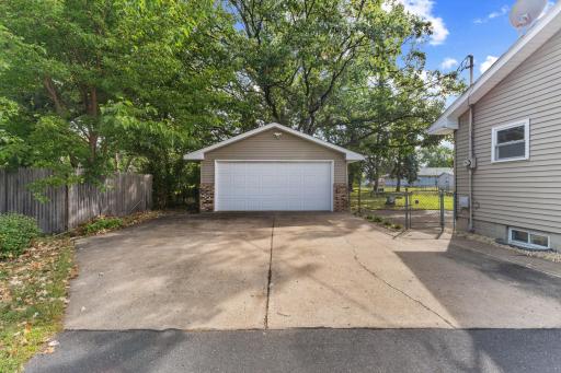 And a huge cement pad in front of the garage!