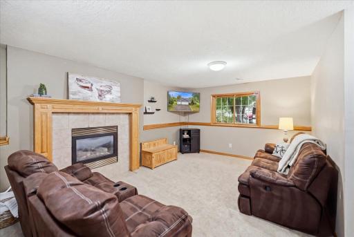 Family Room with gas fireplace - Lower Level