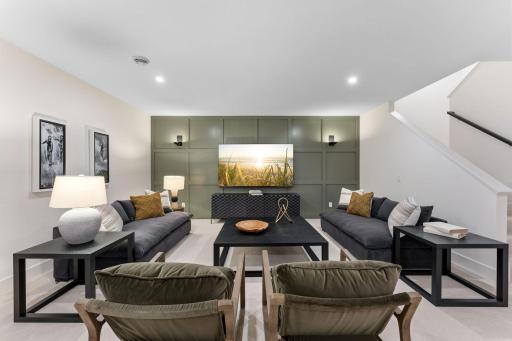 Lower Level Family Room - Not Actual Home, Photos of Model with the same layout