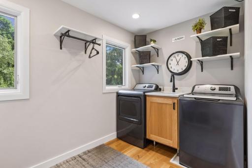 Main level laundry room for ease of living