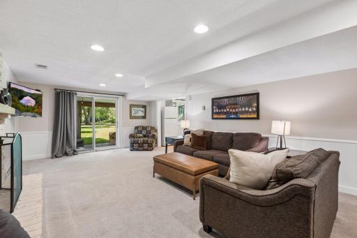 Large walk-out family room with amazing space