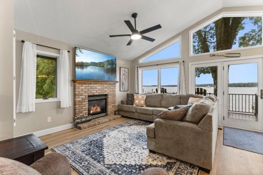 Gorgeous main level setting with gas fireplace
