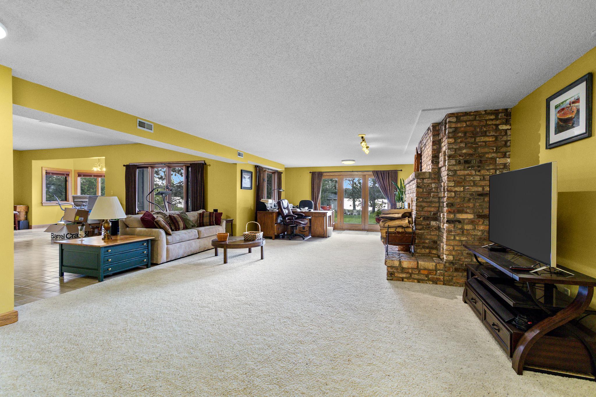 Lower level family room.