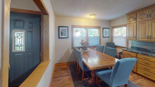 Dining area w/passthrough window into living room