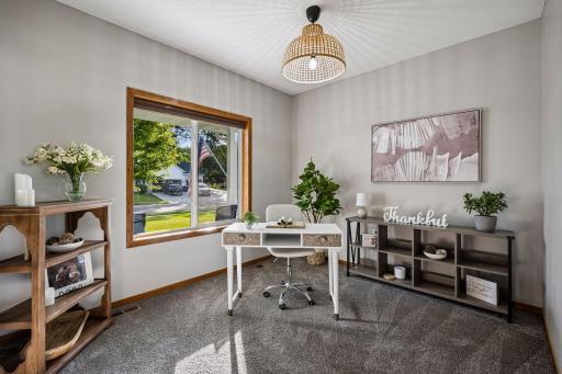 Flex space for office, playroom, reading, homeschool--lots of choices