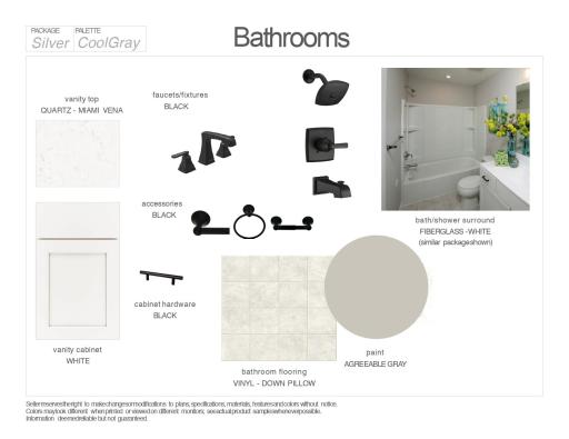 Interior finishes selected for this home. Exhibit may not depict exact color match.