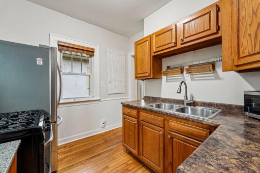 Bright kitchen workspace with natural light above the sink