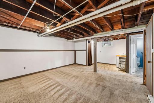 Expansive lower level offers room for recreation or hobbies