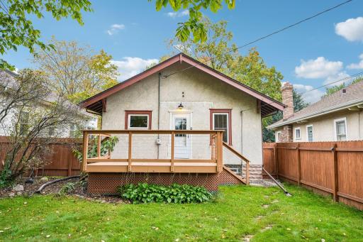Deck offers plenty of room for seating and grilling