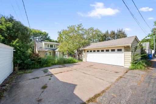 Concrete pad and extra off-street parking
