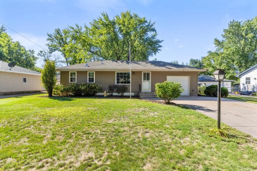 A classic single-level exterior with a 2019 roof and siding, plus refreshed landscaping completed in 2026.