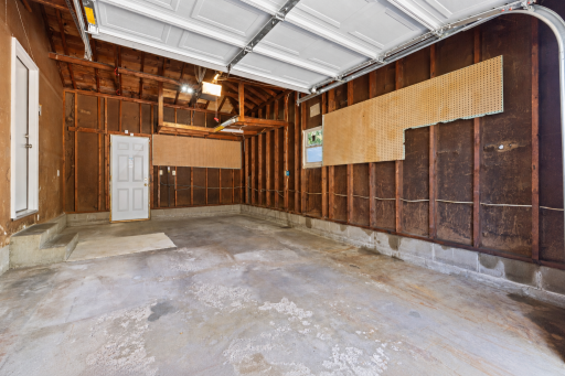 The attached one-car garage provides convenient parking, storage and direct access to the home.
