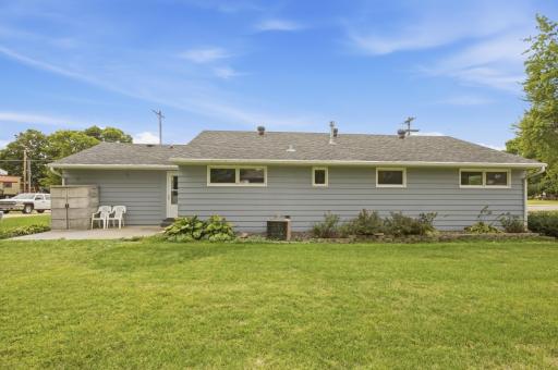 The patio in the back is the perfect outdoor seating area