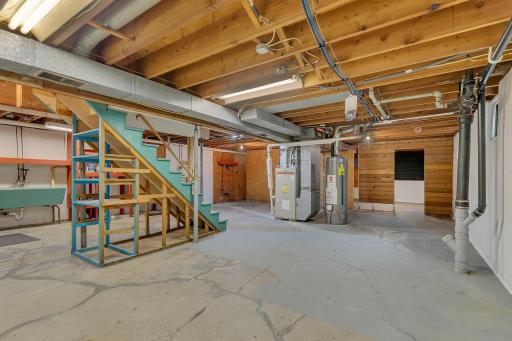 The unfinished basement is a blank slate for whatever fits your needs!