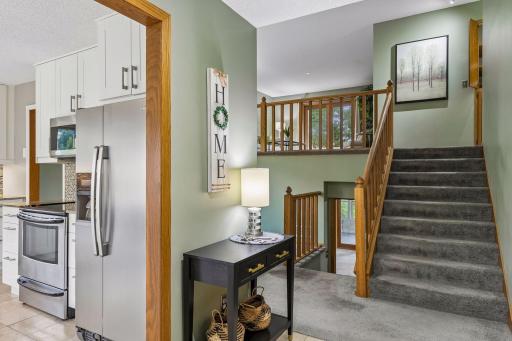 Kitchen right off the entryway