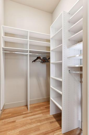 Lots of closet space and organizational components