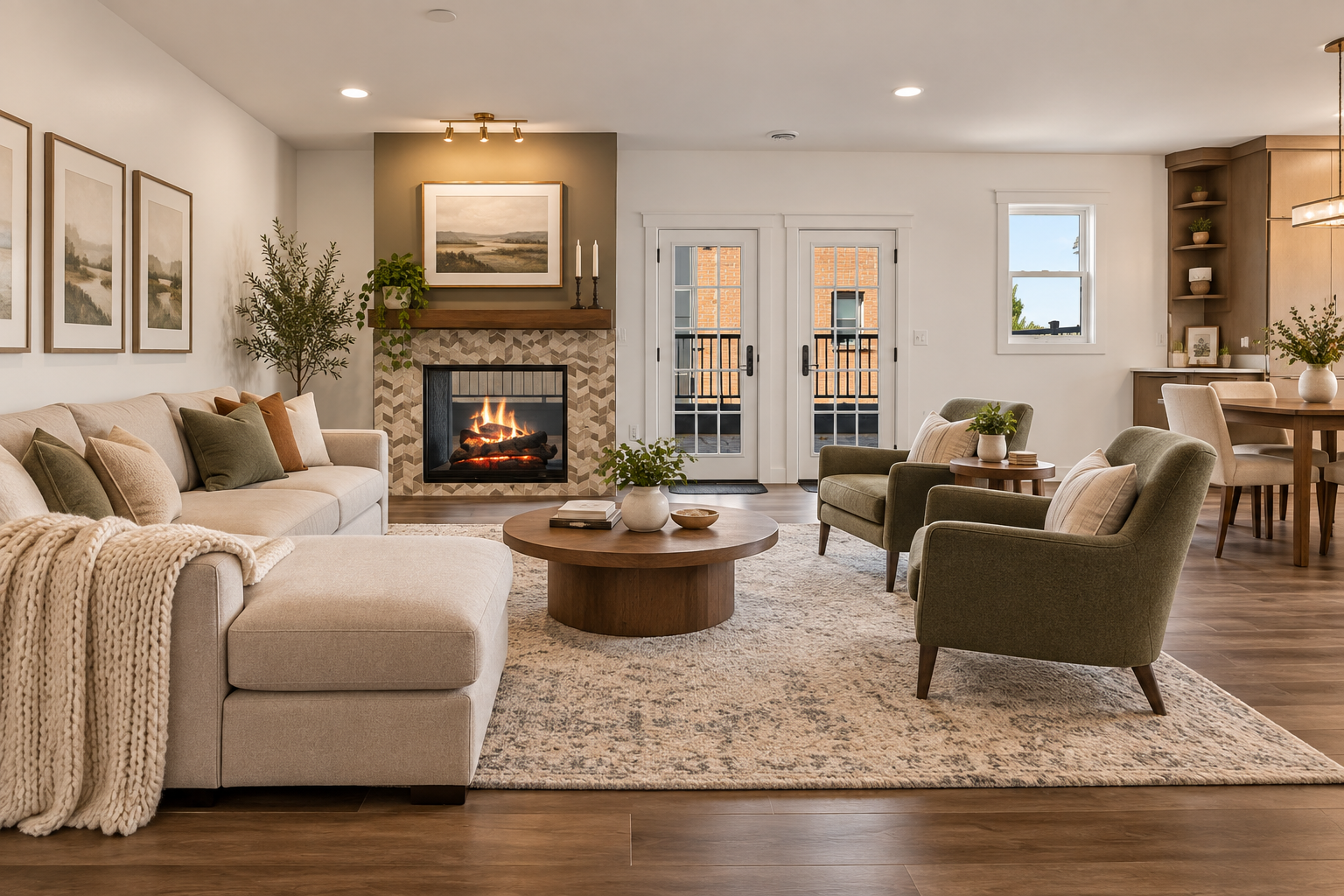 Living Room virtually Staged