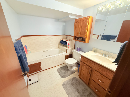 Lower level bath