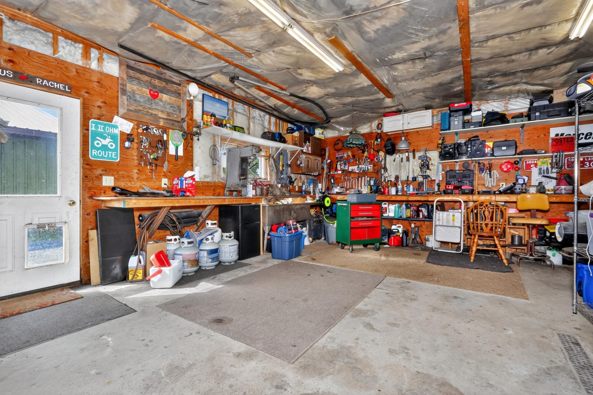 Work bench in garage