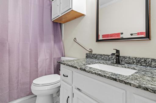 Main floor full bathroom with a pass thru to the owners bedroom