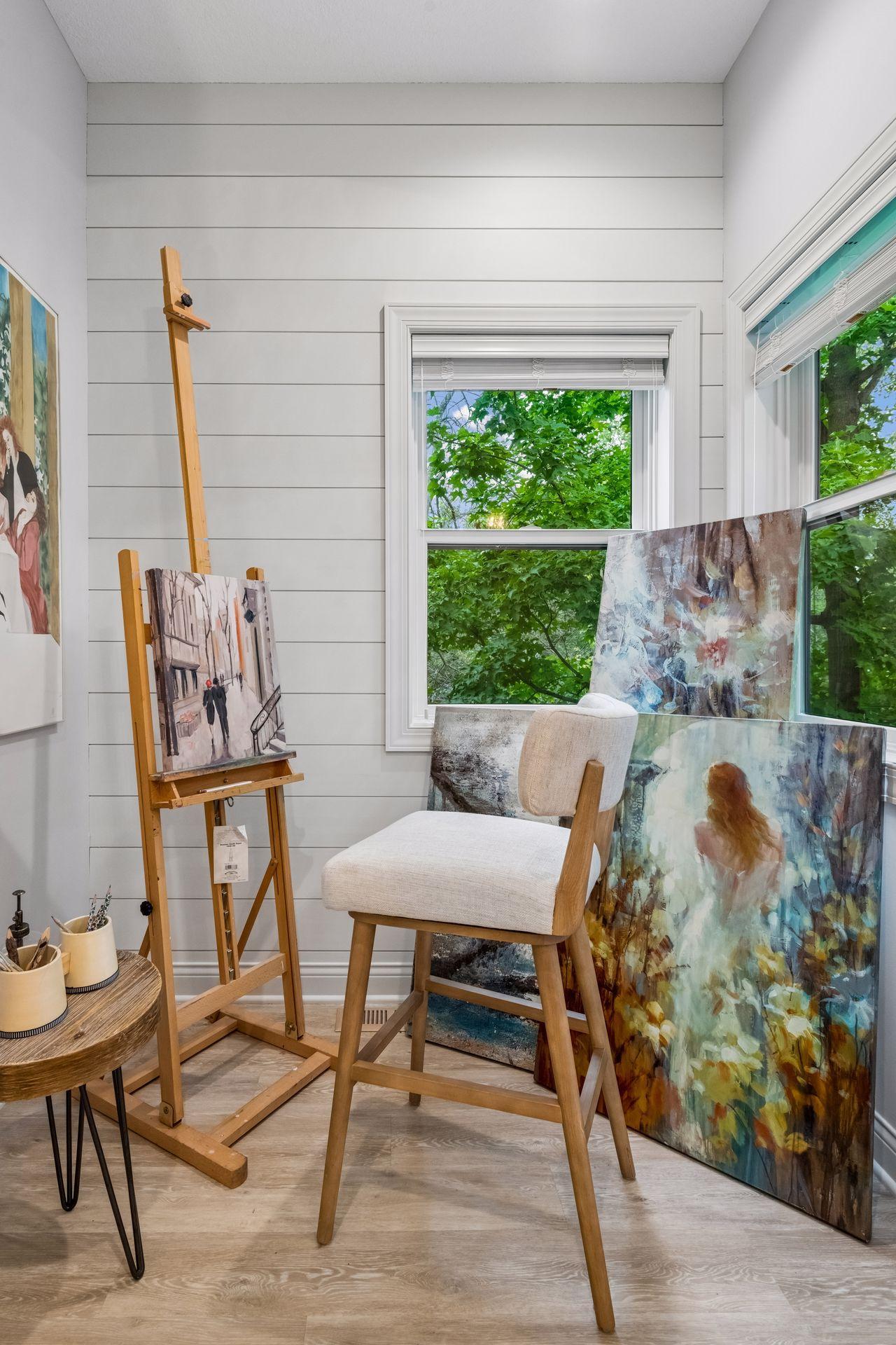 A private Flex Space in the Primary Suite would be a great artist's nook, reading corner or pocket office.