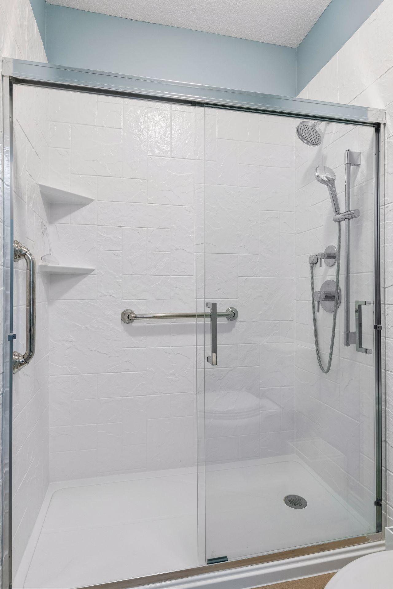 The 3/4 Bathroom features upgraded fixtures and hardware.
