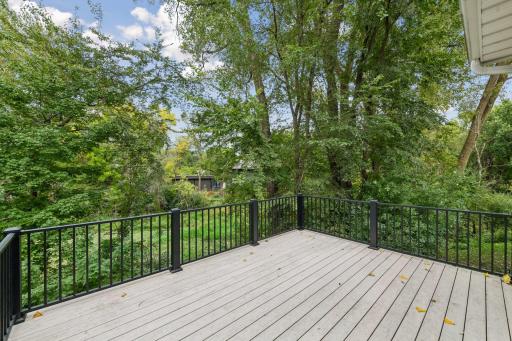 Step outside and enjoy this tree-top setting from your private deck.