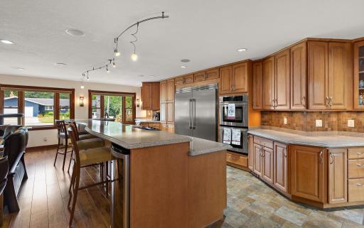 Gorgeous kitchen! Quartz counters and maple custom cabinets