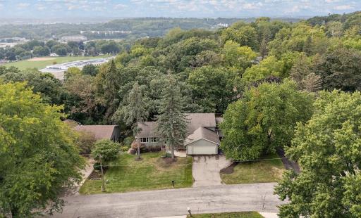 Perched up on a hill and located on a cul-de-sac