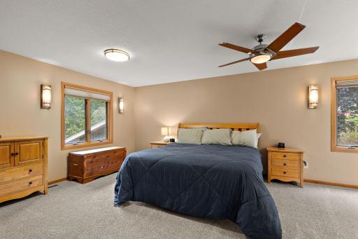 Upper Primary bedroom is extra large and has a walk-in closet