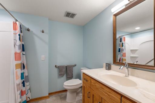 3rd level 3/4 bath recently added. Was once a half bath