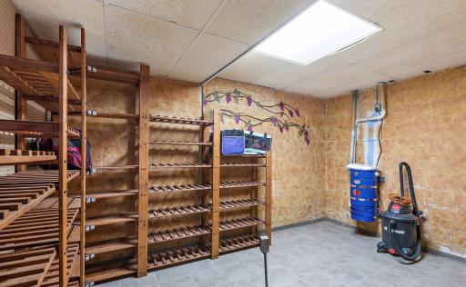 4th level wine room! The shelves do stay! Also, a central vacuum station~