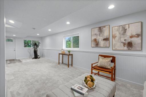 Walkout access leads directly to the backyard.