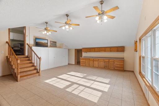 There is a room beyond the bonus room, it's heated and insulated and has access from exterior, too.