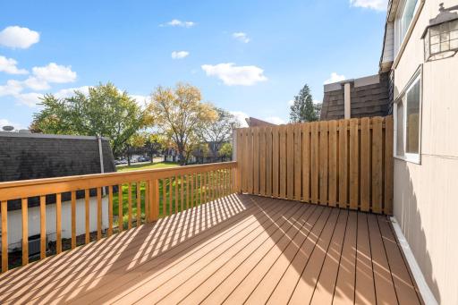 Enjoy morning coffee & afternoon bbq's on your large private patio.