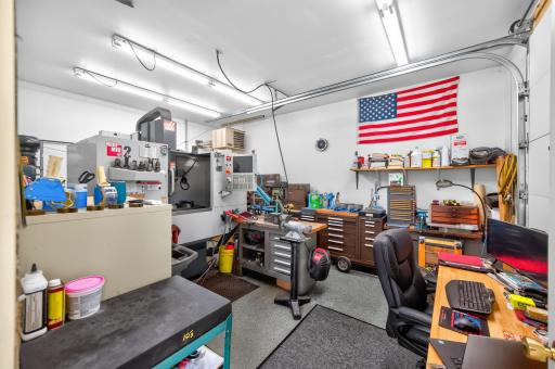 The seller is currently using the 3rd stall garage as his machine shop. All equiptment, tools, and shelving will be removed. The wall heater will stay.