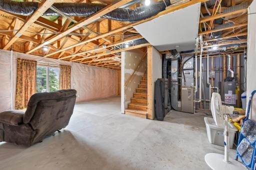 The walkout basement has room to finish a large rec room space.