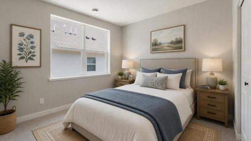 Second bedroom is also large and full of light