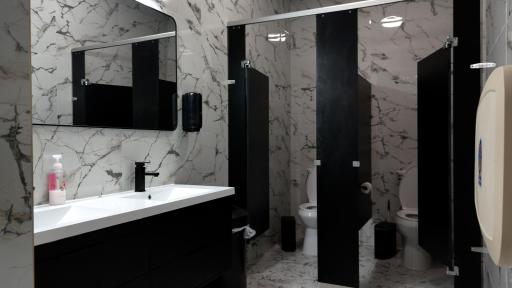 Men's and women's bathrooms have both been updated.