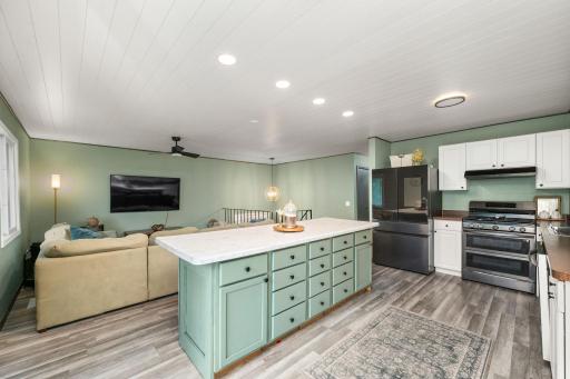 Kitchen is open to Living Room and Dining Room