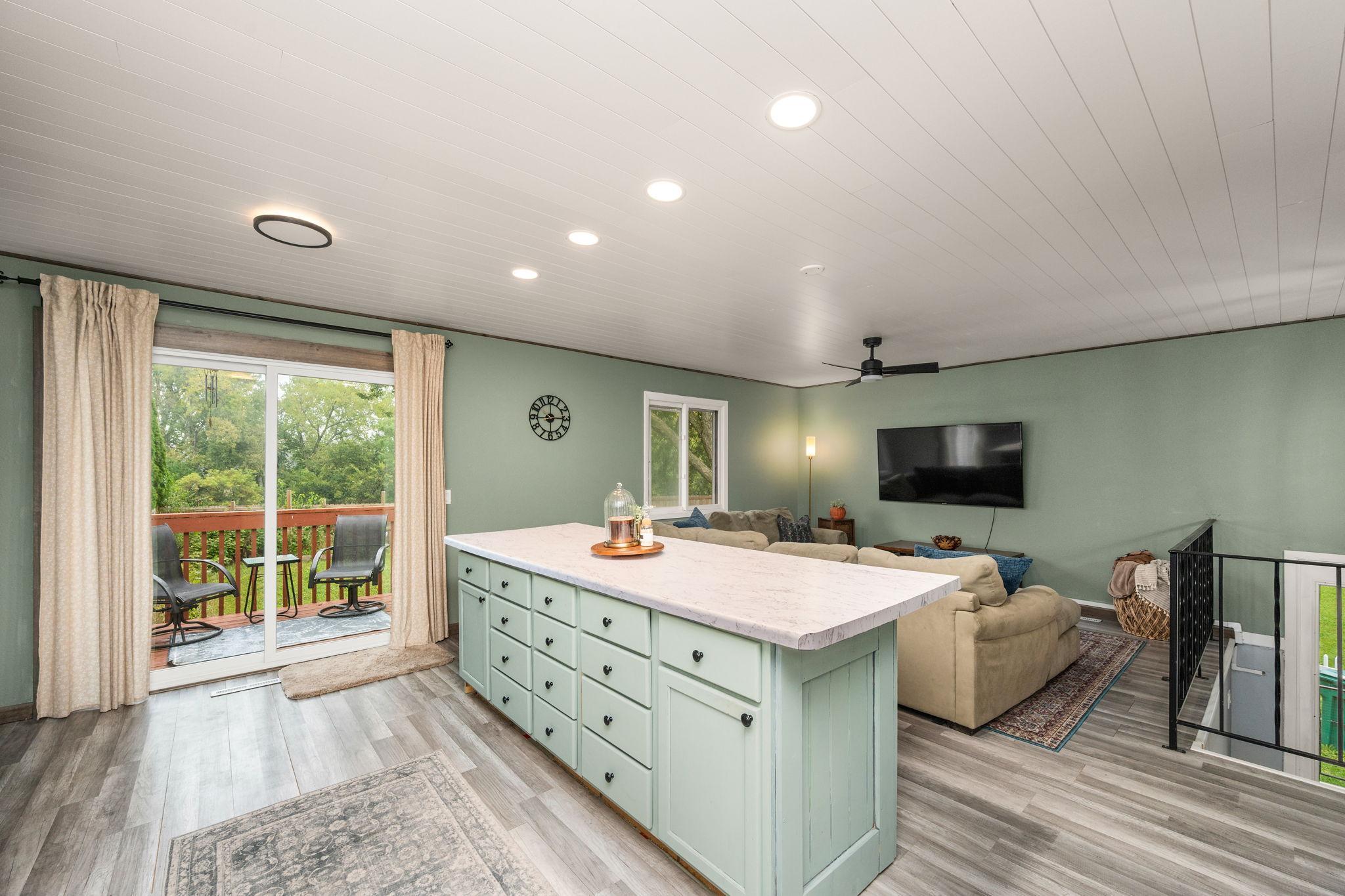 Kitchen is open to Living Room and Dining Room