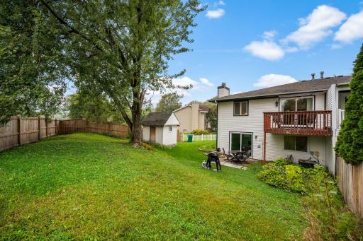 Private Fully Fenced Back Yard and Storage Shed