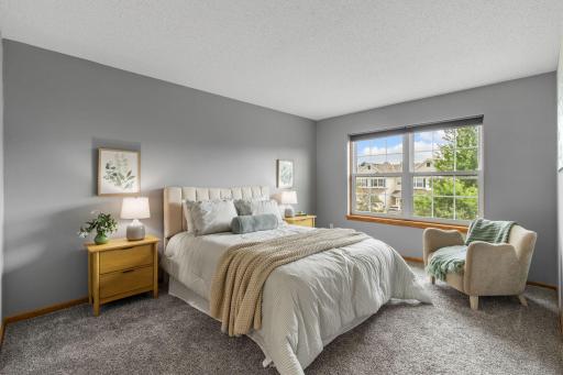 Large primary bedroom with TWO closets and walk-thru to full bath