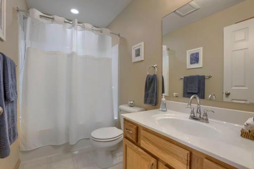 A shared full bath completes the upper level!