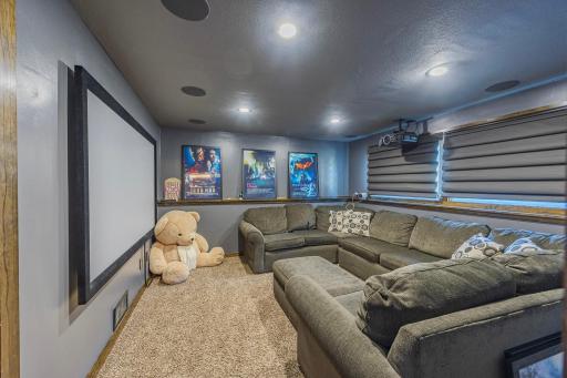 family room furniture will stay and the projector!