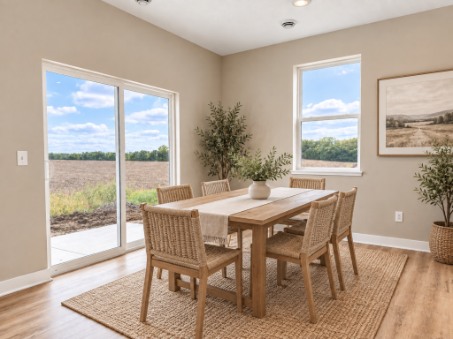 SUPER SPACIOUS dining room space. *Photo of similar home. Virtually staged.
