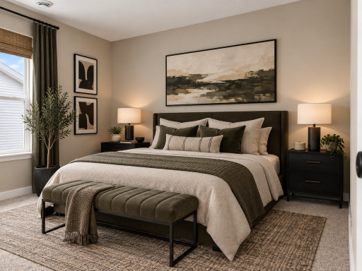 Upper level bedroom #3 with walk-in closet. *Photo of similar home. Virtually staged.