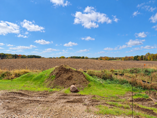 Enjoy farmland views out the back of your home.