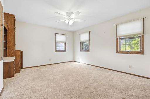 The largest upper level bedroom as is