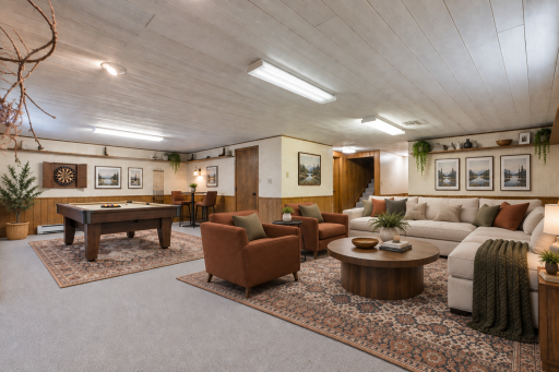 Virtually staged to show more options for furnishing this space